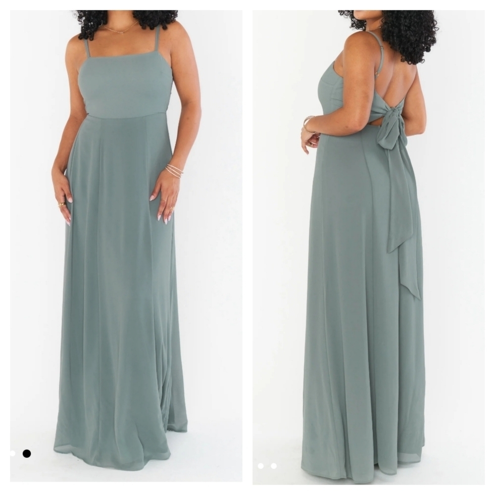 Show Me Your MuMu Lauren Tie Maxi Dress Crisp Bridesmaid Dress